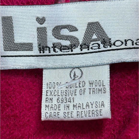 Lisa International boiled wool button front jacket. Size Large. - Picture 4 of 11